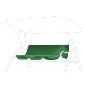 Garden Courtyard Outdoor Waterproof Polyester Taffeta Threeseater Swing Chair Hammock Seat Cushion Cover Cushion Cover 150*50*10CM (Green)