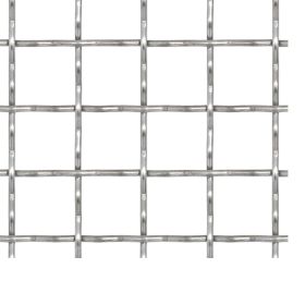 vidaXL Crimped Garden Wire Fence Stainless Steel 50x50 cm 21x21x2.5 mm