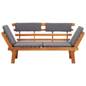 vidaXL 2-in-1 Patio Daybed with Cushion 74.8" Solid Acacia Wood