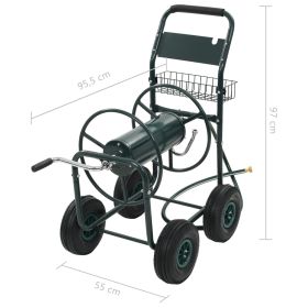 vidaXL Garden Hose Trolley with 1/2" Hose Connector 246.1' Steel