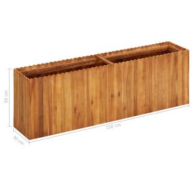 vidaXL Garden Raised Bed 59"x11.8"x19.6" Solid Acacia Wood