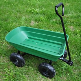 Folding Garden Dump Cart With Steel Frame And 10-in., 300-Pound Capacity