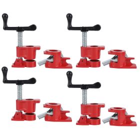 4Sets 3/4" Quick Release Heavy Duty Wide Base Iron Wood Metal Clamp Set Woodworking Workbench