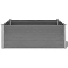 vidaXL Garden Raised Bed WPC 59.1"x39.4"x21.3" Gray