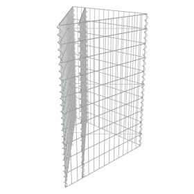 vidaXL Gabion Raised Bed Galvanised Steel 75x75x100 cm