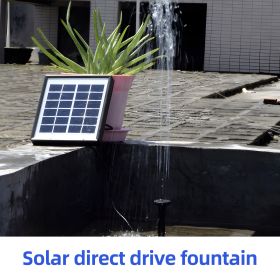 6V 1.5W Solar Water Pump 6 Modes 160L/h 50cm Lifting Height with 8 Nozzles Solar Fountain Pump