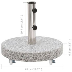 vidaXL Parasol Base Granite 30 kg Round Grey