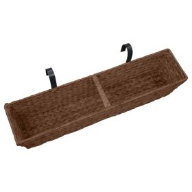 vidaXL Garden Planters 2 pcs Water Hyacinth Brown