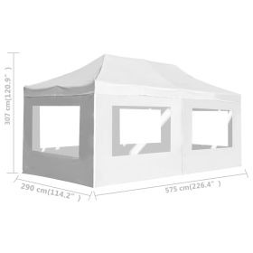 vidaXL Professional Folding Party Tent with Walls Aluminium 6x3 m White