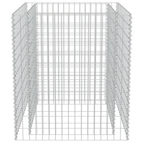 vidaXL Gabion Raised Bed Galvanized Steel 35.4"x35.4"x39.4"