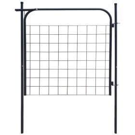 Garden Fence Gate 39.4"x39.4" Anthracite