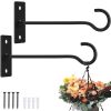 Plant Hooks 2Pack Hanging Plant Bracket 6inch Metal Plant Hanger Decorative Plant Hook for Bird Feeders, Planters, Lanterns, Wind Chimes, Outdoor