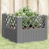 Garden Planter with Pegs Light Gray 17.1"x17.1"x17.1" PP