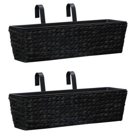 Garden Planters 2 pcs Water Hyacinth Black