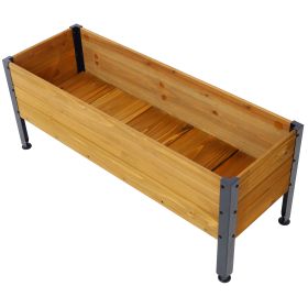 Wood Rectangular Garden Planter Box Raised Bed Outdoor,Planters for Outdoor Plants ,Elevated Herbs Vegetables Flowers Great Patio Deck Balcony