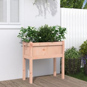 Garden Planter with Legs 27.6"x12.2"x27.6" Solid Wood Douglas