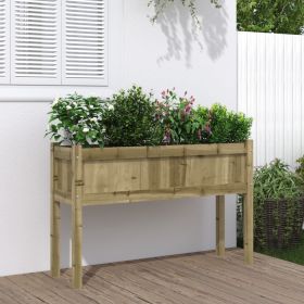 Garden Planter with Legs 43.3"x12.2"x27.6" Impregnated Wood Pine