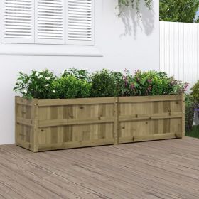 Garden Planter 70.9" x 19.7" x 19.7" Impregnated Wood Pine