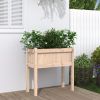 Garden Planter with Legs 27.6"x12.2"x27.6" Solid Wood Pine