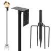 78.7in Bird House Pole Kit Height Adjustable Bird Feeder Pole Mount Kit Heavy Duty Bird House Pole Set with 5 Prongs Base for Bird House Bird Feeder