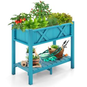 HIPS Raised Garden Bed Poly Wood Elevated Planter Box