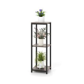 Metal Plant Stand Corner Plant Holder with Anti-tipping Device