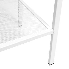 vidaXL Ladder Bookcase 4 Tiers Metal White