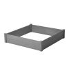 Raised Garden Bed 48x48x10'', Outdoor Wood Planter Box Over Floor, Tool-Free Assembly