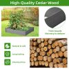 Raised Garden Bed 48x48x10'', Outdoor Wood Planter Box Over Floor, Tool-Free Assembly