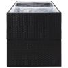 Garden Planter Black 61.8"x31.5"x31.5" Poly Rattan