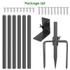 78.7in Bird House Pole Kit Height Adjustable Bird Feeder Pole Mount Kit Heavy Duty Bird House Pole Set with 5 Prongs Base for Bird House Bird Feeder