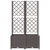 Garden Planter with Trellis Brown 31.5"x15.7"x53.5" PP