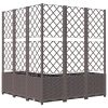 Garden Planter with Trellis Brown 47.2"x47.2"x53.5" PP