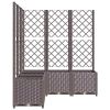 Garden Planter with Trellis Brown 47.2"x47.2"x53.5" PP