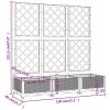 Garden Planter with Trellis White 47.2"x15.7"x47.8" PP