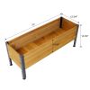 Wood Rectangular Garden Planter Box Raised Bed Outdoor,Planters for Outdoor Plants ,Elevated Herbs Vegetables Flowers Great Patio Deck Balcony