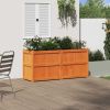 Garden Planter Wax Brown 59.1"x19.7"x27.6" Solid Wood Pine