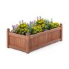 46 x 24 x 16 Inch Rectangular Planter Box with Drainage Holes for Backyard Garden Lawn