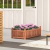 46 x 24 x 16 Inch Rectangular Planter Box with Drainage Holes for Backyard Garden Lawn