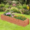 Fir Wood Planter Box with 2 Drainage Holes and 3 Added Bottom Crossbars