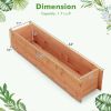 Fir Wood Planter Box with 2 Drainage Holes and 3 Added Bottom Crossbars