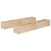 Garden Planters 2 pcs 78.7"x12.2"x12.2" Solid Wood Pine