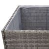 Garden Planter Gray 61.8"x31.5"x31.5" Poly Rattan