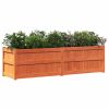 Garden Planter Wax Brown 70.9"x19.7"x19.7" Solid Wood Pine