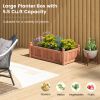 46 x 24 x 16 Inch Rectangular Planter Box with Drainage Holes for Backyard Garden Lawn