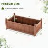 46 x 24 x 16 Inch Rectangular Planter Box with Drainage Holes for Backyard Garden Lawn