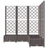 Garden Planter with Trellis Brown 47.2"x47.2"x47.8" PP