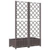 Garden Planter with Trellis Brown 31.5"x15.7"x47.8" PP