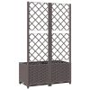 Garden Planter with Trellis Brown 31.5"x15.7"x53.5" PP