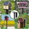 78.7in Bird House Pole Kit Height Adjustable Bird Feeder Pole Mount Kit Heavy Duty Bird House Pole Set with 5 Prongs Base for Bird House Bird Feeder